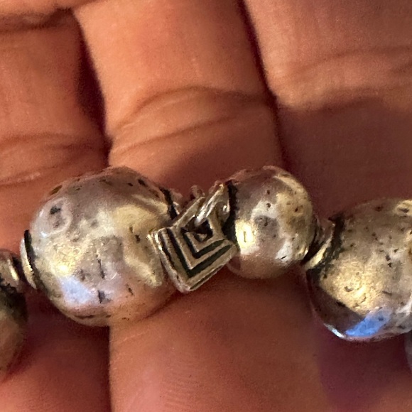 COPY - Silpada Atmospheric Oxidized stretch ball bead bracelet. - Picture 2 of 2